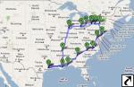 Roadtrip bei Google Maps